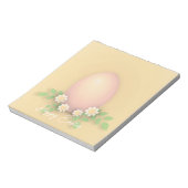 Happy Oaster Egg & Blume Gelb rosa Pastellgelb Notizblock (Rotiert)
