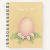 Happy Oaster Egg & Blume Notizblock (Vorderseite)