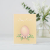 Happy Oaster Egg & Blume Postkarte (Stehend Vorderseite)
