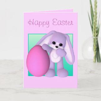 Happy Oaster Egg Bunny Card Feiertagskarte