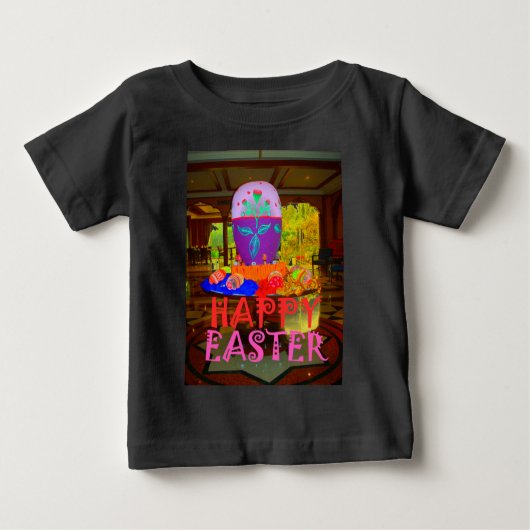 Happy Oaster Egg Center für Frühjahr Baby T-shirt (Vorderseite)