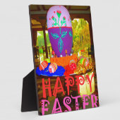 Happy Oaster Egg Center für Frühjahr Fotoplatte (Seite)