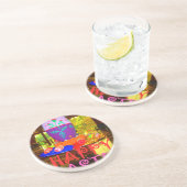 Happy Oaster Egg Center für Frühjahr Getränkeuntersetzer (Seite)