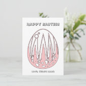 Happy Oaster Egg Child's Coloring Page (Stehend Vorderseite)