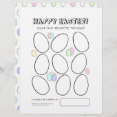 Happy Oaster Egg Farbing Page mit Niedlichem Eierm (Vorne/Hinten)