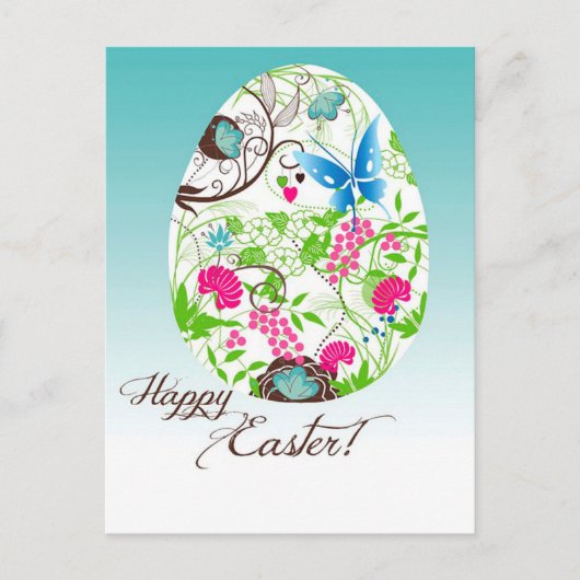 Happy Oaster Egg Feiertagspostkarte (Vorderseite)