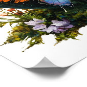 Happy Oaster Egg Forest Nature Poster (Ecke)