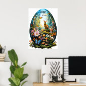 Happy Oaster Egg Forest Nature Poster (Heimbüro)