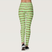 Happy Oaster Egg Hunt Grüne lackierte Eier Leggings (Rückseite)