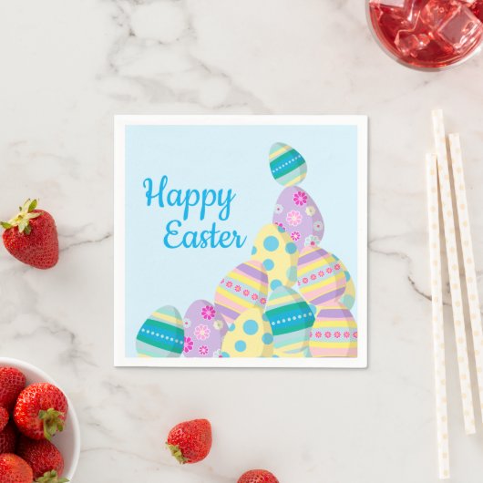 Happy Oaster Egg Hunt Moderne Illustration Serviette (Beispiel)