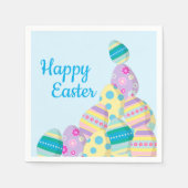 Happy Oaster Egg Hunt Moderne Illustration Serviette (Vorderseite)