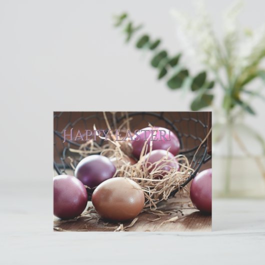 Happy Oaster Egg Hunt Postkarte (Stehend Vorderseite)