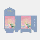 Happy Oaster Egg Monogram Watercolor Blue Custom Geschenkschachtel (Ungefaltet)