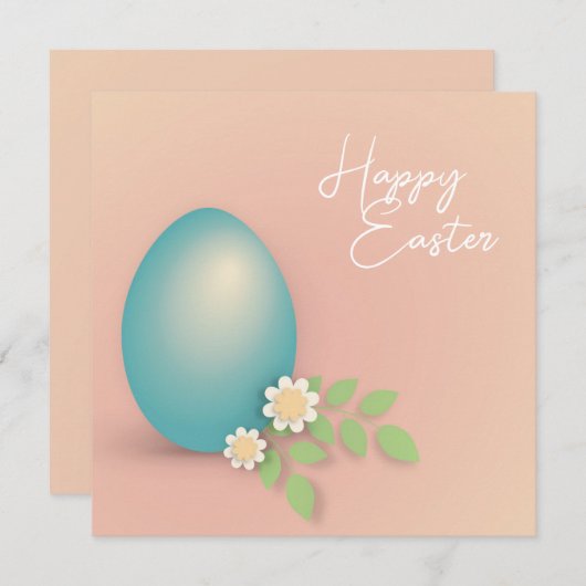 Happy Oaster egg pastellfarben Frühling Blumendesi (Vorne/Hinten)