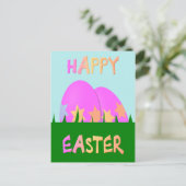 Happy Oaster Egg Postkarte (Stehend Vorderseite)