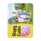 Happy Oaster Eggs auf Yellow Custom Foto Frame Magnet (Vertikal)