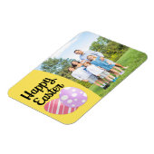 Happy Oaster Eggs auf Yellow Custom Foto Frame Magnet (Linke Seite)
