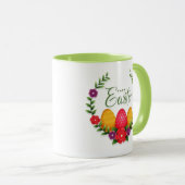 Happy Oaster Eggs Blume-23798 Tasse (VorderseiteRechts)