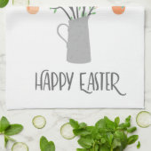 Happy Oaster Eggs Blumenbäume | Urlaub Geschirrtuch (Gefaltet)