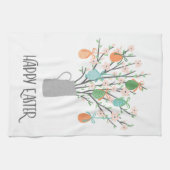 Happy Oaster Eggs Blumenbäume | Urlaub Geschirrtuch (Horizontal)