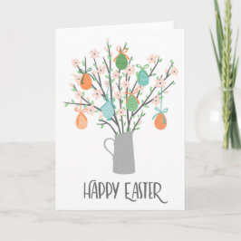 Happy Oaster Eggs Blumenbäume | Urlaub Karte