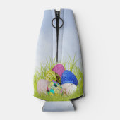 Happy Oaster Eggs Blumenfotografie Pink Flaschenkühler (Rückseite)