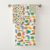 Happy Oaster Eggs Bunny Chicks Patten Badhandtuch Set (Insitu)