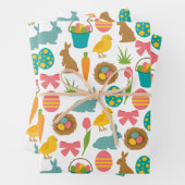 Happy Oaster Eggs Bunny Chicks Patten Geschenkpapier Set (Beispiel)