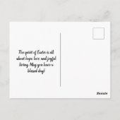 Happy Oaster Eggs Bunny Chicks Patten Postkarte (Rückseite)