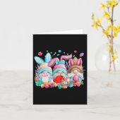 Happy Oaster Eggs Bunny Gnomes Bowling Lover Easte Karte (Gelbe Blume)