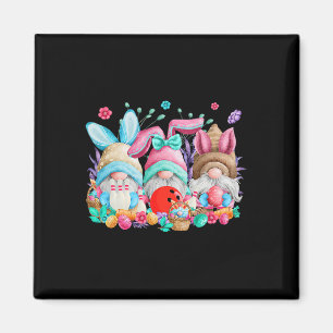 Happy Oaster Eggs Bunny Gnomes Bowling Lover Easte Magnet