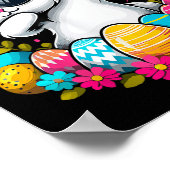 Happy Oaster Eggs Cool Dabbing Bunny Poster (Ecke)