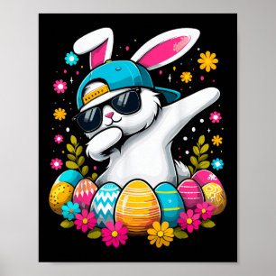 Happy Oaster Eggs Cool Dabbing Bunny Poster