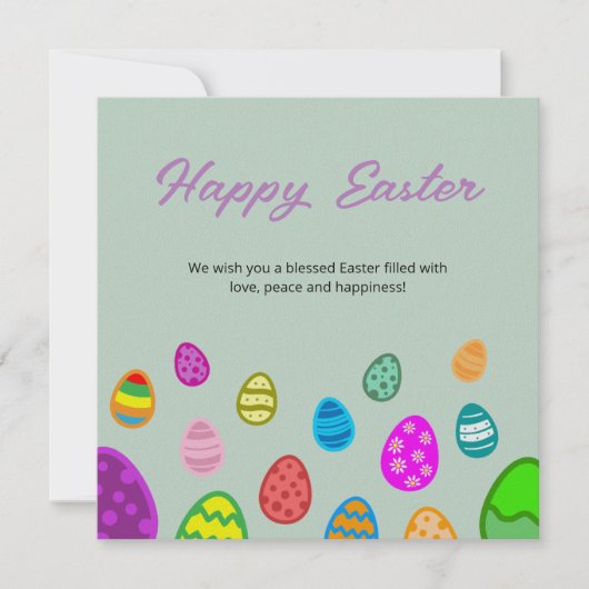 Happy Oaster Eggs Feiertagskarte (Vorderseite)