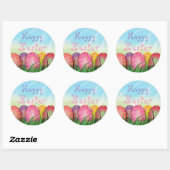 Happy Oaster Eggs Grass Spring Sticker (Blatt)