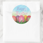 Happy Oaster Eggs Grass Spring Sticker (Tasche)