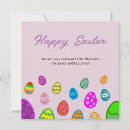 Happy Oaster Eggs Muster Feiertagskarte