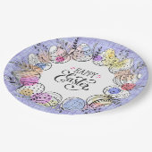 Happy Oaster Eggs Paper Plate Pappteller (Schrägansicht)