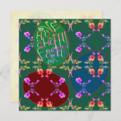 "Happy Oaster" Eier Grüne Blankkarte Feiertagskarte (Vorne/Hinten)