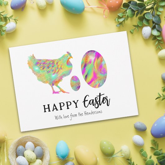 Happy Oaster Eiern und Hühneraquarell Budget