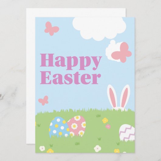 Happy Oaster Einladung (Vorne/Hinten)