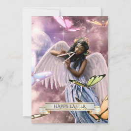 Happy Oaster.Engel mit Schmetterlingskarten Feiertagskarte