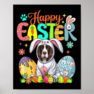 Happy Oaster English Springer Spaniel Cosplay Bunn Poster