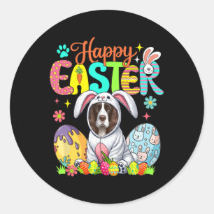 Happy Oaster English Springer Spaniel Cosplay Bunn Runder Aufkleber