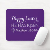 Happy Oaster Er hat Risen Bible Verse Dunkel Lila Mousepad (Mit Mouse)