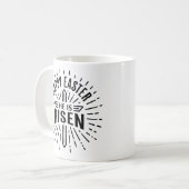 Happy Oaster Er ist aufgestanden Kaffeetasse (Vorderseite Links)