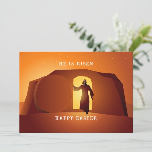 Happy Oaster | Er ist die Grußkarte. Einladung (Stehend Vorderseite)