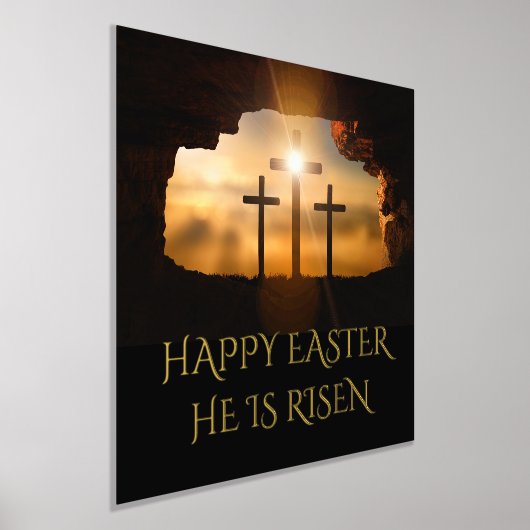 Happy Oaster Er ist drei Kreuze Risen Foliendrucke (Ablage )
