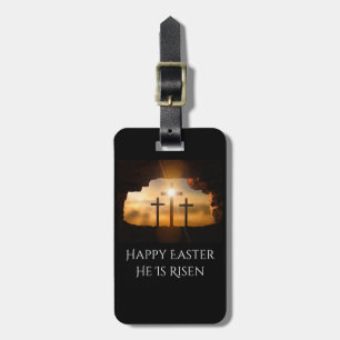 Happy Oaster Er ist drei Kreuze Risen Gepäckanhänger
