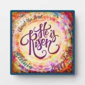 Happy Oaster Er ist Hübscher religiöser Glaube Fotoplatte (Vorderseite)